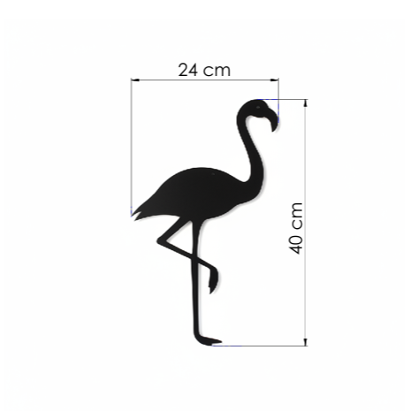 Modern laser-cut wall art in a flamingo design