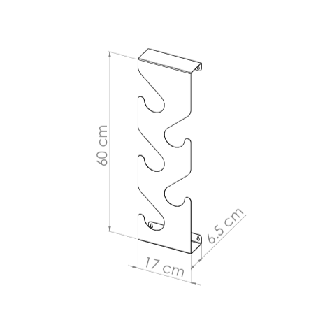 Laser-Cut Rectangular Metal Wall Hanger