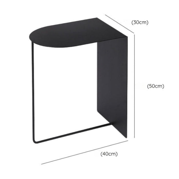 Modern Metal Side Table with Magazine Holder