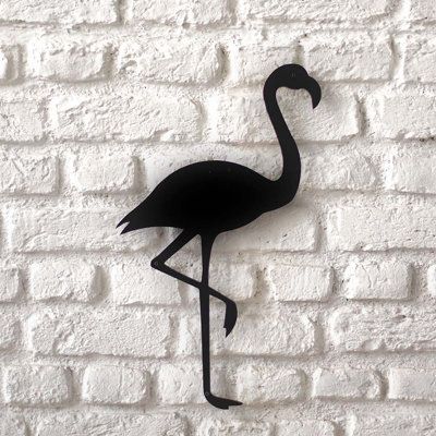 Modern laser-cut wall art in a flamingo design