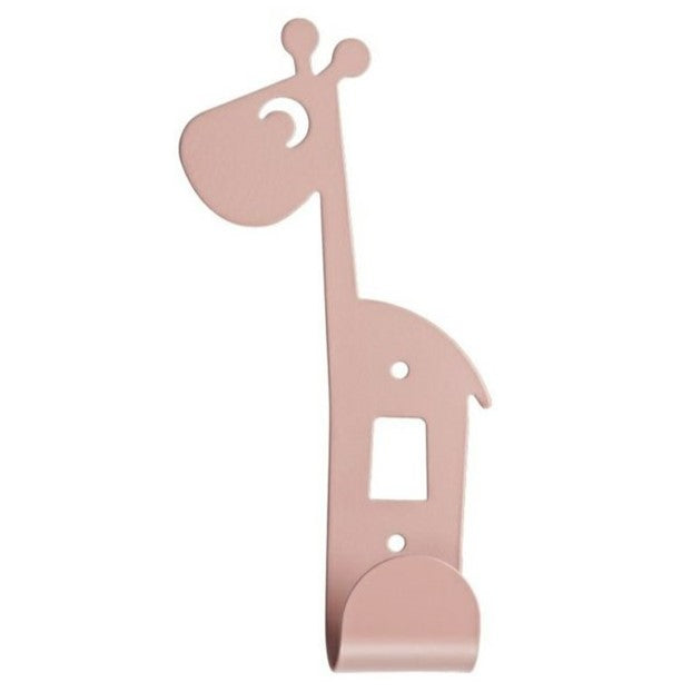 Laser-cut metal wall hanger in a giraffe shape, perfect for children’s room decoration