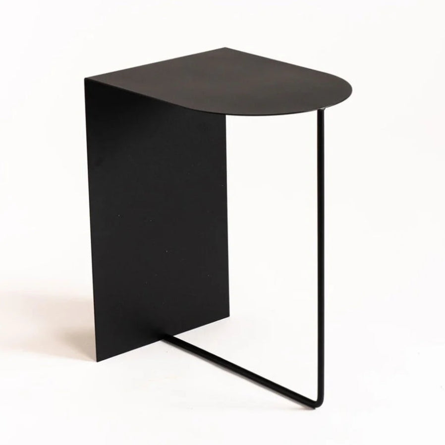 Modern Metal Side Table with Magazine Holder