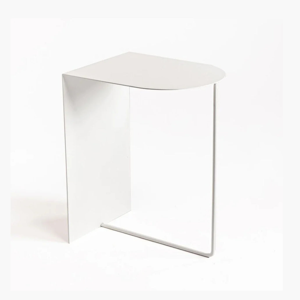 Modern Metal Side Table with Magazine Holder