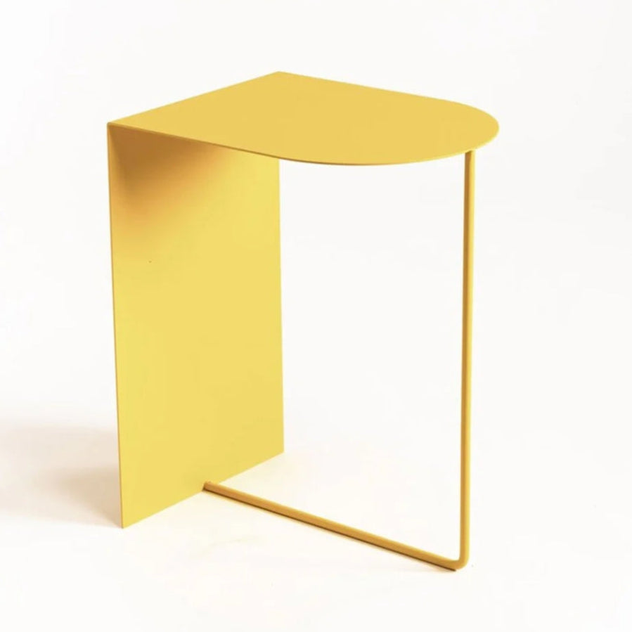 Modern Metal Side Table with Magazine Holder