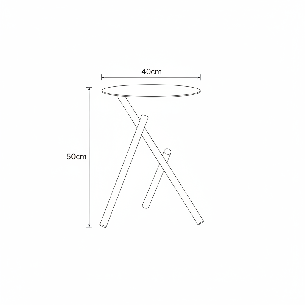 Metal Stick Side Table
