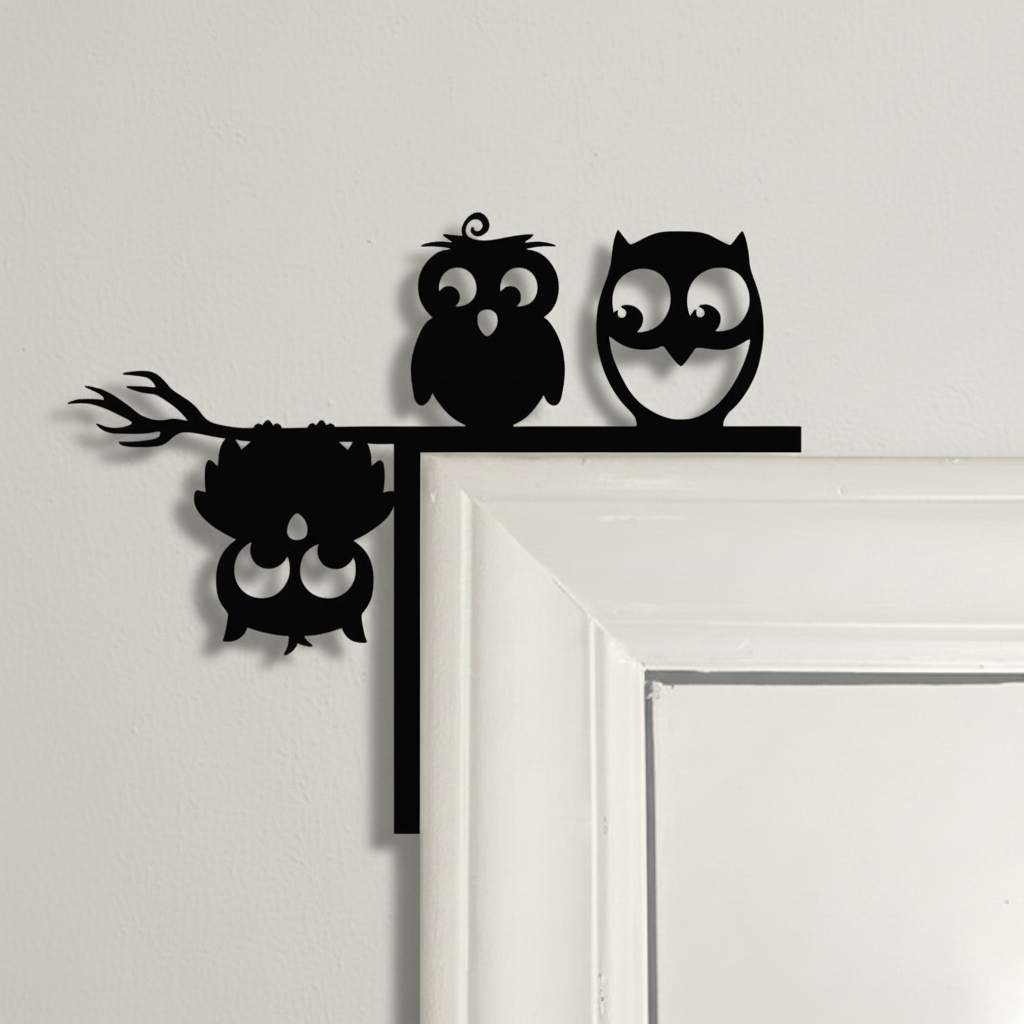 Metal Cute Owl Door Corner / Window Accent / Corner Accent / Door Decor